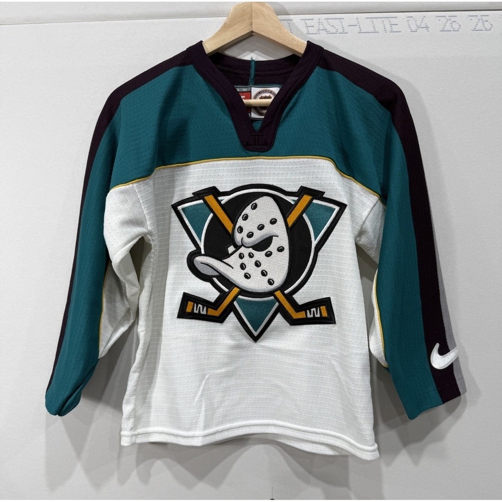 Nike Mighty Ducks Anaheim Kids 14-16 Large Youth NHL Ice Hockey Jersey Vintage
